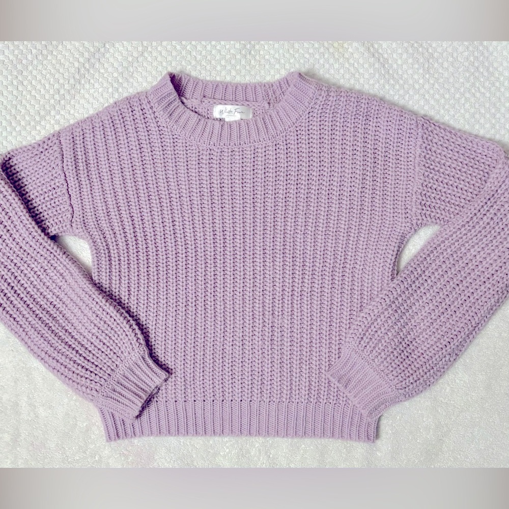 Beautiful Lilac Knit Sweater for Girls by White Fawn! 💜